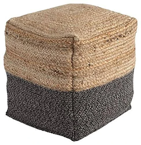 Signature Design By Ashley Sweed Valley Farmhouse Pouf 17.5 X 20.25, Light Brown And Black 1 Signature Design By Ashley Sweed Valley Farmhouse Pouf 17.5 X 20.25, Light Brown And Black