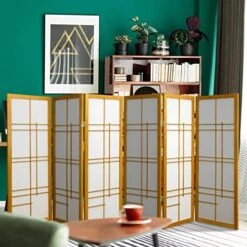 4 Ft. Short Eudes Shoji Screen - Rosewood - 5 Panels -Best Furniture Store 518CbyBj1PL. AC