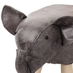 Gazechimp Animal Footstool, Foot Rest With Wooden Legs, Cute Storage Multifunctional Cartoon Sofa Tea Stool, Kids Stool For Bedroom Playroom Guest Rooms, Gray -Best Furniture Store 518EDzHYQHL