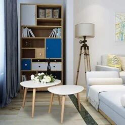 Bonnlo Nesting Tables End Tables Set Of 2 For Living Room, Home And Office, White 9 Bonnlo Nesting Tables End Tables Set Of 2 For Living Room, Home And Office, White -Best Furniture Store 518IrlttIXL