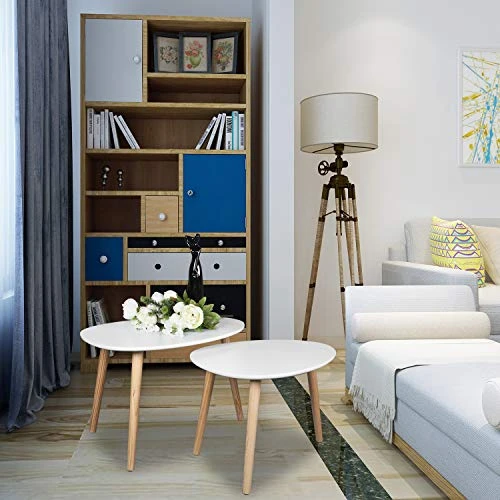 Bonnlo Nesting Tables End Tables Set Of 2 For Living Room, Home And Office, White 5 Bonnlo Nesting Tables End Tables Set Of 2 For Living Room, Home And Office, White - Image 5