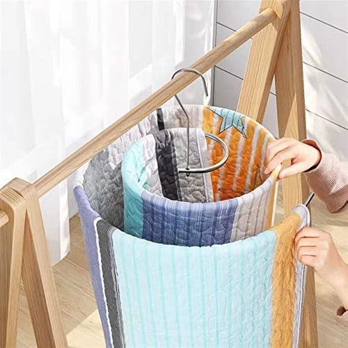 GEEKLLS Shoe Rack Organizer Circular Spiral Quilt Airing Rack Of Stainless Steel Blanket Hanger (Color : White) 5 GEEKLLS Shoe Rack Organizer Circular Spiral Quilt Airing Rack Of Stainless Steel Blanket Hanger (Color : White) - Image 5