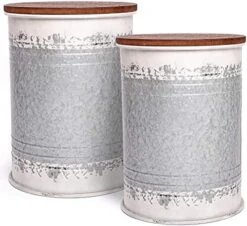 Hallops Farmhouse Accent Side Table | Galvanized Rustic Coffee Table | Metal Storage Ottoman Wood Cover With Stand| Farmhouse Decor Storage Bench (Set Of 2, Distressed White) 9 Hallops Farmhouse Accent Side Table | Galvanized Rustic Coffee Table | Metal Storage Ottoman Wood Cover With Stand| Farmhouse Decor Storage Bench (Set Of 2, Distressed White) -Best Furniture Store 518iihLHzGL. AC