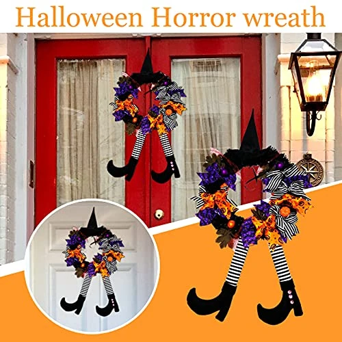 MatureGirl Hanging Decoration Ring Halloween Door House Flower Pendant Home Decor 12inch Christmas Wreath (As Shows, One Size) 2 MatureGirl Hanging Decoration Ring Halloween Door House Flower Pendant Home Decor 12inch Christmas Wreath (As Shows, One Size) - Image 2