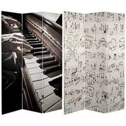 Al Furniture 6 Ft. Tall Double Sided Music Canvas Room Divider