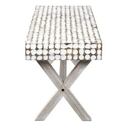 East At Main Coco Bench, White -Best Furniture Store 518qiwkMgqL