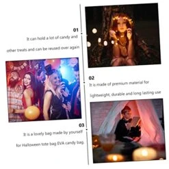 Ibasenice 3 Sets Eva Tote Bag Candy Bag Handbags Material DIY Handbag Set Pumpkin Bucket Cute Handbag Bags Bag With Handles Trick Or Treat Bag Trick Or Treat Bags -Best Furniture Store 5194FoSSxzL