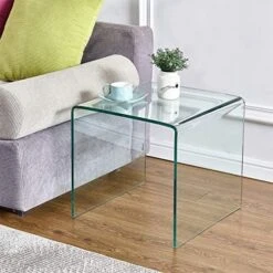 Glass End Side Table For Living Room Nightstand Bedside Table Small Coffee Table(19.7" X15.7x17.7) (20x16x18) -Best Furniture Store 5197fHqFp8L. AC