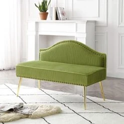 Homtique Velvet Loveseat & Accent Chair 3 Piece Set, Modern Upholstered Living Room Furniture Set, Armless Loveseat Settee With Gold Metal Legs, For Small Space, Bedroom, Apartment, Orange 22 Homtique Velvet Loveseat & Accent Chair 3 Piece Set, Modern Upholstered Living Room Furniture Set, Armless Loveseat Settee With Gold Metal Legs, For Small Space, Bedroom, Apartment, Orange -Best Furniture Store 519HQkOYElL. AC