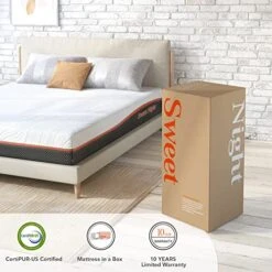 Queen Size Mattress, Sweetnight 10 Inch Queen Size Memory Foam Hybrid Mattress For Cool Sleep, Medium Firm Bed Mattress For Pressure Relief, Mattress In A Box, White 18 Queen Size Mattress, Sweetnight 10 Inch Queen Size Memory Foam Hybrid Mattress For Cool Sleep, Medium Firm Bed Mattress For Pressure Relief, Mattress In A Box, White -Best Furniture Store 519eTBvrqRL