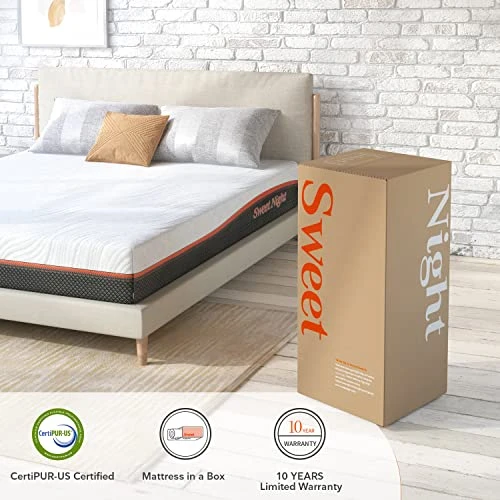 Queen Size Mattress, Sweetnight 10 Inch Queen Size Memory Foam Hybrid Mattress For Cool Sleep, Medium Firm Bed Mattress For Pressure Relief, Mattress In A Box, White 7 Queen Size Mattress, Sweetnight 10 Inch Queen Size Memory Foam Hybrid Mattress For Cool Sleep, Medium Firm Bed Mattress For Pressure Relief, Mattress In A Box, White - Image 7