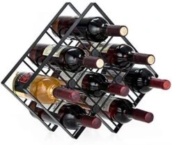 Home Zone Living Wine Rack For Countertop - Holds Up To 8 Bottles -Best Furniture Store 519evTplAQL. AC