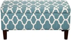 HomePop Large Upholstered Rectangular Storage Ottoman Bench With Hinged Lid, Slate Damask 14 HomePop Large Upholstered Rectangular Storage Ottoman Bench With Hinged Lid, Slate Damask -Best Furniture Store 51A 8ja7YVL. AC