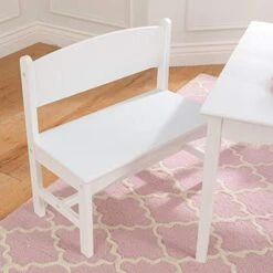 KidKraft Nantucket Wooden Table With Bench And 2 Chairs, Children's Furniture - White, Gift For Ages 3-8 8 KidKraft Nantucket Wooden Table With Bench And 2 Chairs, Children's Furniture - White, Gift For Ages 3-8 -Best Furniture Store 51AEqYHjsDL