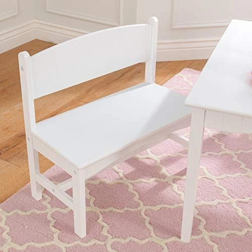 KidKraft Nantucket Wooden Table With Bench And 2 Chairs, Children's Furniture - White, Gift For Ages 3-8 4 KidKraft Nantucket Wooden Table With Bench And 2 Chairs, Children's Furniture - White, Gift For Ages 3-8 - Image 4