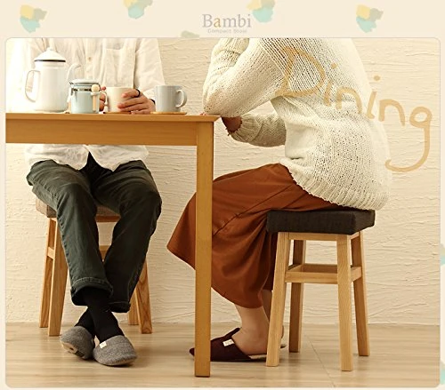 AZUMAYA Compact Stool 17.7 Inches Seat Height Brown CL-785CBR Home Furniture 6 AZUMAYA Compact Stool 17.7 Inches Seat Height Brown CL-785CBR Home Furniture - Image 6