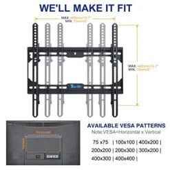 Rentliv TV Mount For Most 26-55 Inches TVs, Universal Tilt TV Wall Mount Fits 8", 12", 16" Wood Studs With Loading 110 Lbs & Max VESA 400x400mm, Low Profile Wall Mount Bracket Tilting 11 Rentliv TV Mount For Most 26-55 Inches TVs, Universal Tilt TV Wall Mount Fits 8", 12", 16" Wood Studs With Loading 110 Lbs & Max VESA 400x400mm, Low Profile Wall Mount Bracket Tilting -Best Furniture Store 51AQ5ejrtJL
