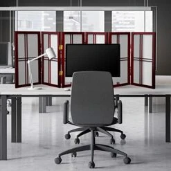 2 Ft. Short Desktop Double Cross Shoji Screen - Black - 3 Panels -Best Furniture Store 51Ai7KKpSNL. AC