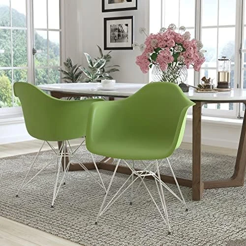 Flash Furniture 2 Pack Alonza Series White Plastic Chair With Chrome Base 14 Flash Furniture 2 Pack Alonza Series White Plastic Chair With Chrome Base - Image 14