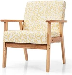 POWERSTONE Modern Upholstered Loveseat, Fabric Loveseat Sofa Couch Wooden 2-Seat Armchair For Home And Office (Yellow, Loveseat) -Best Furniture Store 51B6y52ha4L. AC