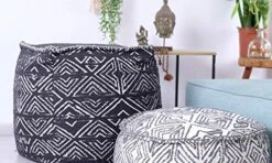 Mandala Life ART Bohemian Pouf Cube Cover- 20 Inches –Luxury, Artisan Room Decor Pouffe - Boho Chic Seating Area Ottoman -Best Furniture Store 51BCG15XN5L