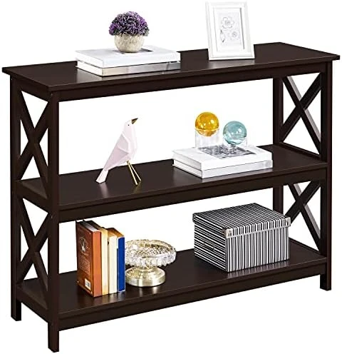 Yaheetech 3-Tier Console Table With 3 Storage Shelves, Entryway Table Sofa Side Narrow Long Table Bookshelf For Hallway Living Room, Accent Furniture, White 8 Yaheetech 3-Tier Console Table With 3 Storage Shelves, Entryway Table Sofa Side Narrow Long Table Bookshelf For Hallway Living Room, Accent Furniture, White - Image 8