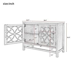 P PURLOVE Accent Storage Cabinet With Adjustable Shelf, French Style Wood Sideboard And Buffet Cabinet Table With Storage For/Kitchen/Dining Room/Living Room/Entryway 12 P PURLOVE Accent Storage Cabinet With Adjustable Shelf, French Style Wood Sideboard And Buffet Cabinet Table With Storage For/Kitchen/Dining Room/Living Room/Entryway -Best Furniture Store 51BLCOK1KtS
