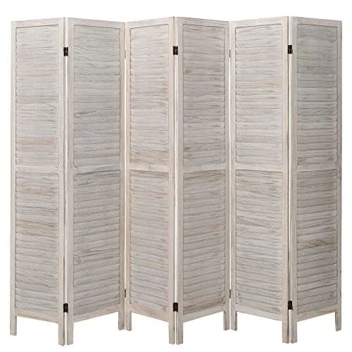 Room Divider 6 Panel, Wooden Room Divider Wall, 6 Panel Folding Privacy Screens, Freestanding Room Partition For Office Kitchen Bedroom Balcony (White) 1 Room Divider 6 Panel, Wooden Room Divider Wall, 6 Panel Folding Privacy Screens, Freestanding Room Partition For Office Kitchen Bedroom Balcony (White)
