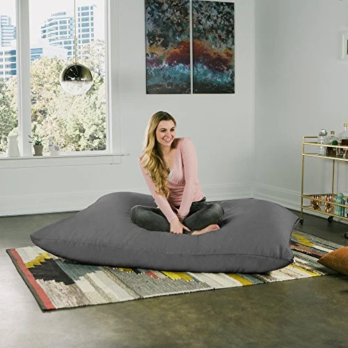 Jaxx Pillow Saxx 5.5-Foot - Huge Bean Bag Floor Pillow And Lounger, Charcoal 3 Jaxx Pillow Saxx 5.5-Foot - Huge Bean Bag Floor Pillow And Lounger, Charcoal - Image 3