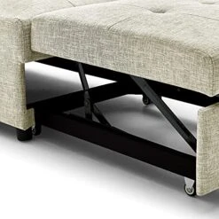 Merax 4 In 1 Function Folding Ottoman Sleeper Sofa Bed,Single Bed Chair Work As Ottoman,Chair,Sofa Bed And Chaise Lounge For Home Office -Best Furniture Store 51BtNKErhCL