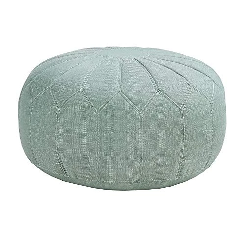 Madison Park Kelsey Round Floor Pillow Pouf Ottoman Large - Soft Fabric, Polystyrene Beads Fill Seafoam Ottoman Foot Stool - 1 Piece Mid-Century Modern Floral Design Oversized Beanbag 1 Madison Park Kelsey Round Floor Pillow Pouf Ottoman Large - Soft Fabric, Polystyrene Beads Fill Seafoam Ottoman Foot Stool - 1 Piece Mid-Century Modern Floral Design Oversized Beanbag