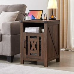 JXQTLINGMU End Table With Charging Station, Beside Table With Stroage Cabinet And Open Storage For Livingroom, White 21 JXQTLINGMU End Table With Charging Station, Beside Table With Stroage Cabinet And Open Storage For Livingroom, White -Best Furniture Store 51C4xcImacL. AC