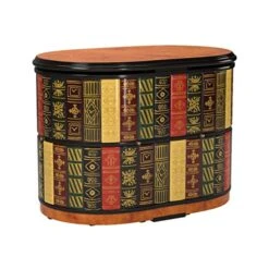 Design Toscano Nettlestone Library Nested Table And Chair Set With Storage, 41 Inch, Full Color