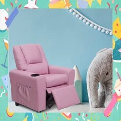 Laidbksit Kids Recliner Chair,Toddler Recliner For 0-5 Years Old,Kids Recliner Chair With Cup Holder And Side Pocket For Childs,Mini Recliner Chair Suitable For Kid's Bedroom -Pink Kids Recliner 13 Laidbksit Kids Recliner Chair,Toddler Recliner For 0-5 Years Old,Kids Recliner Chair With Cup Holder And Side Pocket For Childs,Mini Recliner Chair Suitable For Kid's Bedroom -Pink Kids Recliner -Best Furniture Store 51CUoBEoWyL