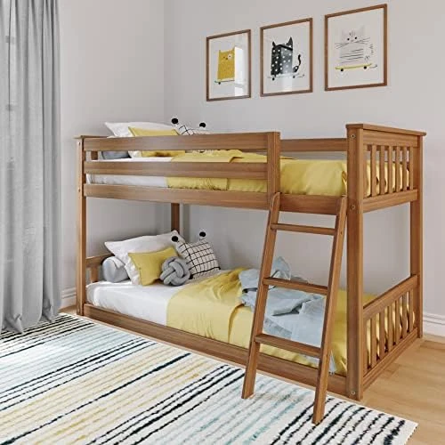W Bunk Bed, Twin-Over-Twin Wood Bed Frame For Kids, White 13 W Bunk Bed, Twin-Over-Twin Wood Bed Frame For Kids, White - Image 13