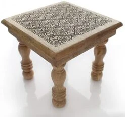 SAVON Wood Stool Footrest Footstool Adults Small Table Tree Of Life White -Best Furniture Store 51Cjo92vLtL. AC