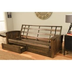 Kodiak Furniture Washington Queen-Size Wood Storage Futon With Gray Mattress -Best Furniture Store 51CmIeUwOiL