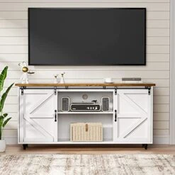 HOMBCK Farmhouse Coffee Bar Cabinet, Sideboard Buffet Cabinet With Storage, White Coffee Bar Kitchen Storage Cabinet With Sliding Barn Doors, Sideboard Cabinet For Living Room, Entryway, White 12 HOMBCK Farmhouse Coffee Bar Cabinet, Sideboard Buffet Cabinet With Storage, White Coffee Bar Kitchen Storage Cabinet With Sliding Barn Doors, Sideboard Cabinet For Living Room, Entryway, White -Best Furniture Store 51CxvzZoLeL