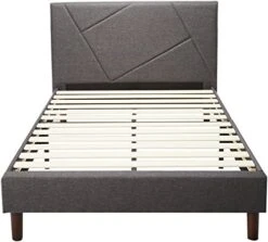 Judy Upholstered Platform Bed Frame, Full & 8 Inch Foam And Spring Mattress/CertiPUR-US Certified Foams/Mattress-in-a-Box, Full -Best Furniture Store 51D06kPEObL