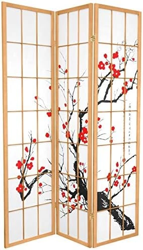 Al Furniture 6 Ft. Tall Flower Blossom Divider - Black - 6 Panels 6 Al Furniture 6 Ft. Tall Flower Blossom Divider - Black - 6 Panels - Image 6