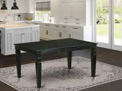 East West Furniture Wet-BCH-TL Wooden Kitchen Table With Cherry Rectangular Tabletop And 60 X 42 X 30-Black Finish 12 East West Furniture Wet-BCH-TL Wooden Kitchen Table With Cherry Rectangular Tabletop And 60 X 42 X 30-Black Finish -Best Furniture Store 51DMv1E7KEL. AC
