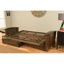 Kodiak Furniture Washington Queen-Size Wood Storage Futon With Gray Mattress -Best Furniture Store 51DQVnvAUZL