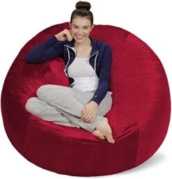 Sofa Sack - Plush Ultra Soft Bean Bags Chairs For Kids, Teens, Adults - Memory Foam Beanless Bag Chair With Microsuede Cover - Foam Filled Furniture For Dorm Room - Charcoal 5' (AMZBB-5SK-CS03) -Best Furniture Store 51DTUe0AoBL. AC