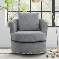 Lexicon Winona Swivel Chair, Gray -Best Furniture Store 51Dz1hZ55L. AC