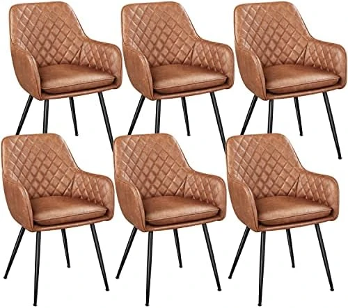 Yaheetech Dining Chairs Velvet Accent Armchairs Living Room Chairs With Steel Legs Upholstered Modern Tub Chairs With Backrest Armrest For Lounge Living Room Dining Room, Set Of 6, Gray 4 Yaheetech Dining Chairs Velvet Accent Armchairs Living Room Chairs With Steel Legs Upholstered Modern Tub Chairs With Backrest Armrest For Lounge Living Room Dining Room, Set Of 6, Gray - Image 4