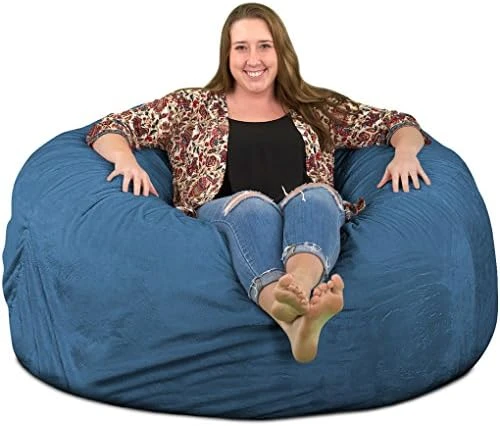 ULTIMATE SACK 5000 (5 Ft.) Bean Bag Chair: Giant Foam-Filled Furniture - Machine Washable Covers, Durable Inner Liner, 100% Virgin Foam. Comfy Bean Bag Chair. (Pink, Fur) 10 ULTIMATE SACK 5000 (5 Ft.) Bean Bag Chair: Giant Foam-Filled Furniture - Machine Washable Covers, Durable Inner Liner, 100% Virgin Foam. Comfy Bean Bag Chair. (Pink, Fur) - Image 10