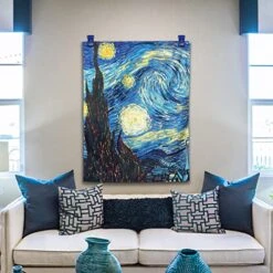 Aluminum Quilt Wall Hangers Quilt Hangers For Wall Hangings，Tapestry Hangers，Wall Hangers For Tapestry, Display Carpets, Rugs(Blue) -Best Furniture Store 51EKvbjXYnL