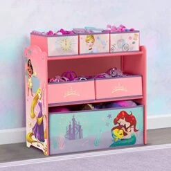 Delta Children Design & Store 6 Bin Toy Storage Organizer, Disney Princess -Best Furniture Store 51EeyVqUF9L 1
