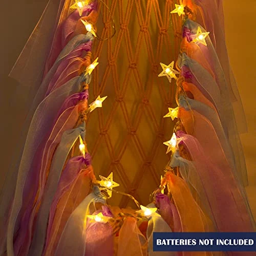 Stuffed Animal Net Or Hammock With LED Light, Toy Storage Hammock Hanging Stuffed Animal Storage Mesh Holder With Tassels For Kids Bedroom 2 Stuffed Animal Net Or Hammock With LED Light, Toy Storage Hammock Hanging Stuffed Animal Storage Mesh Holder With Tassels For Kids Bedroom - Image 2