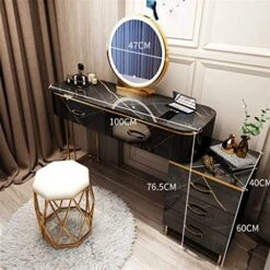 JYDQM Bedroom Dresser With Makeup Drawers, Lighted Table Set, Makeup Storage With Metal Legs 8 JYDQM Bedroom Dresser With Makeup Drawers, Lighted Table Set, Makeup Storage With Metal Legs -Best Furniture Store 51EmpuA9D5L